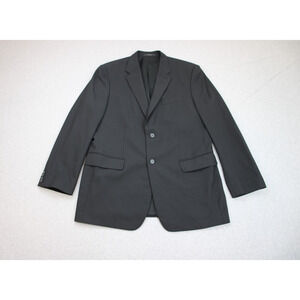 Express Blazer Mens 44R Black 2 Button Wool Blend Single Breasted Suit Jacket